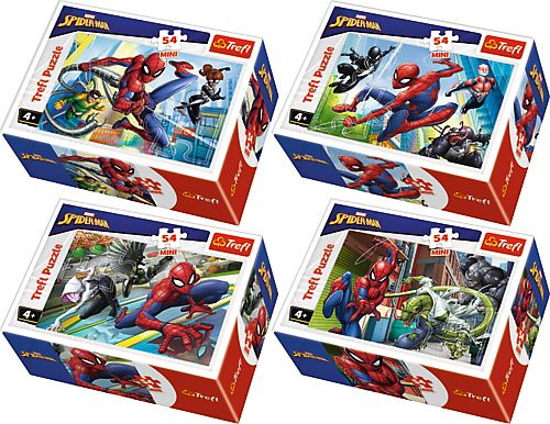 Trefl Puzzle 54el Mini Disney Marvel Czas na Spider- Mana 54164 Trefl 19605,19606,19607,19608