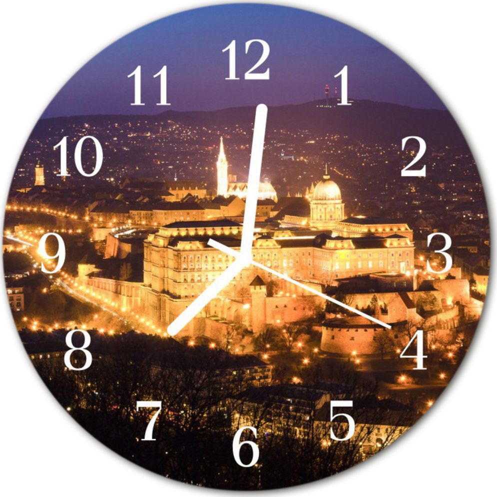 Tulup Zegar ścienny okrągły Miasto Budapesztfi30 cm - 42779200