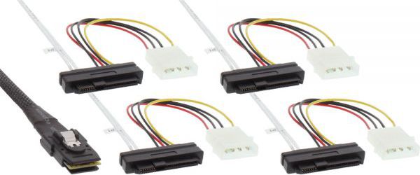 InLine SFF 8482 - SFF 8087, 0.75m, Wielokolorowy (27621)