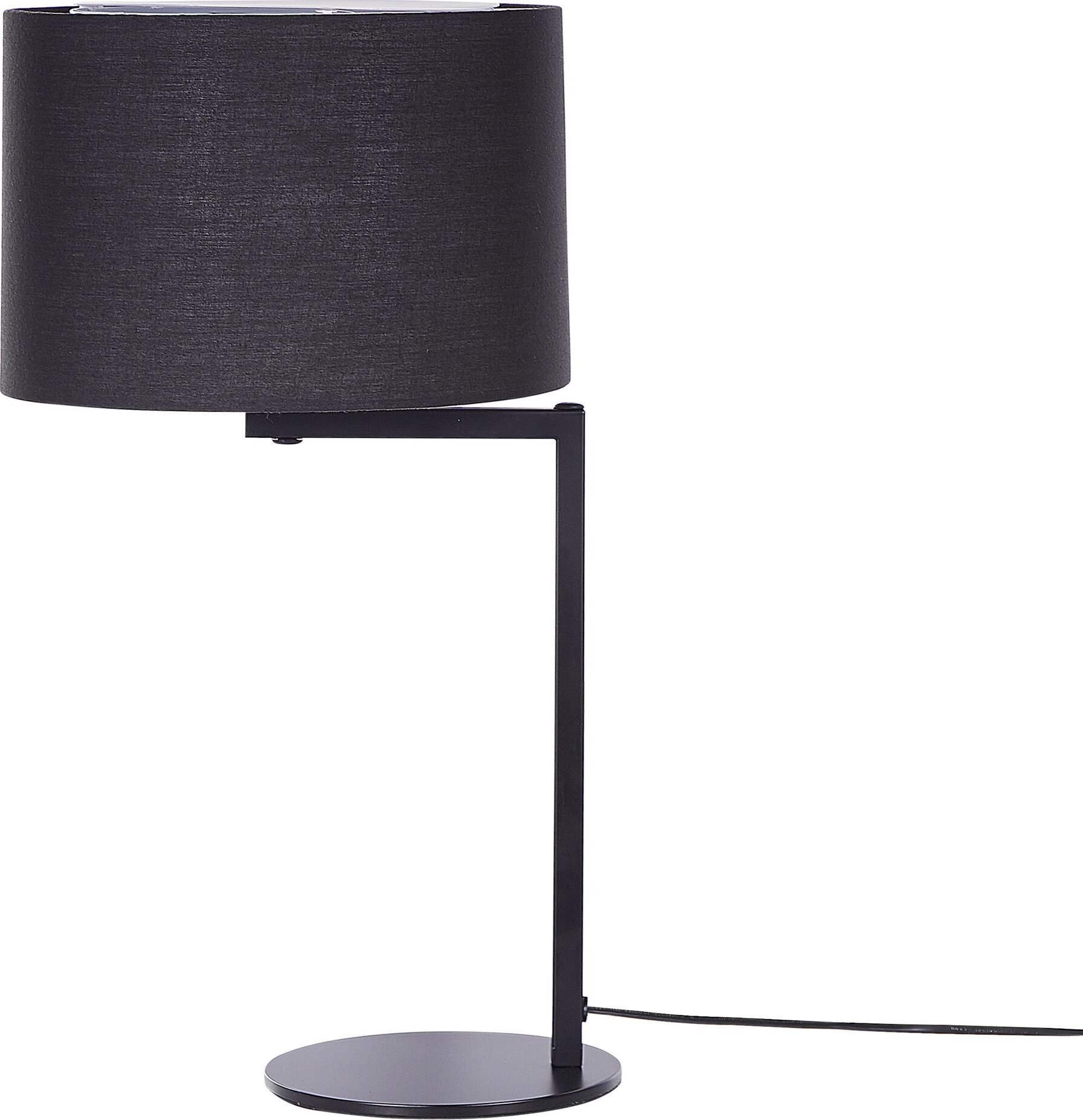 Lampa stołowa Beliani Lampka nocna metalowa czarna BALDWIN!