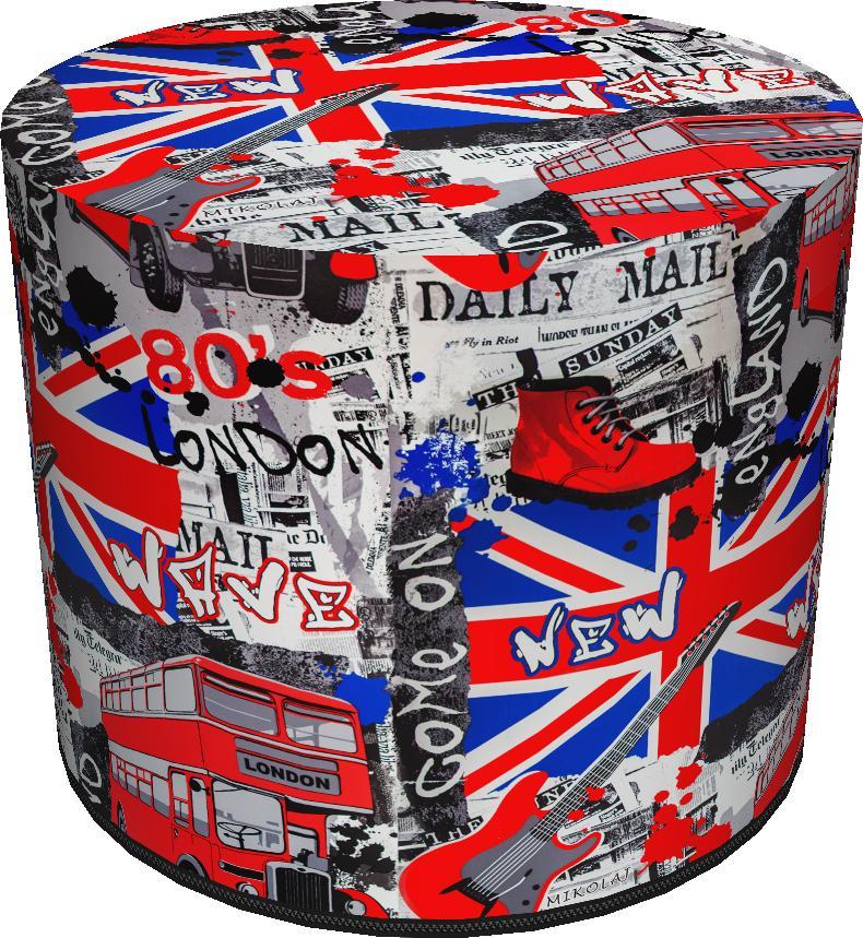 Bertoni-arco Okrągła pufa dekoracyjna - LONDON