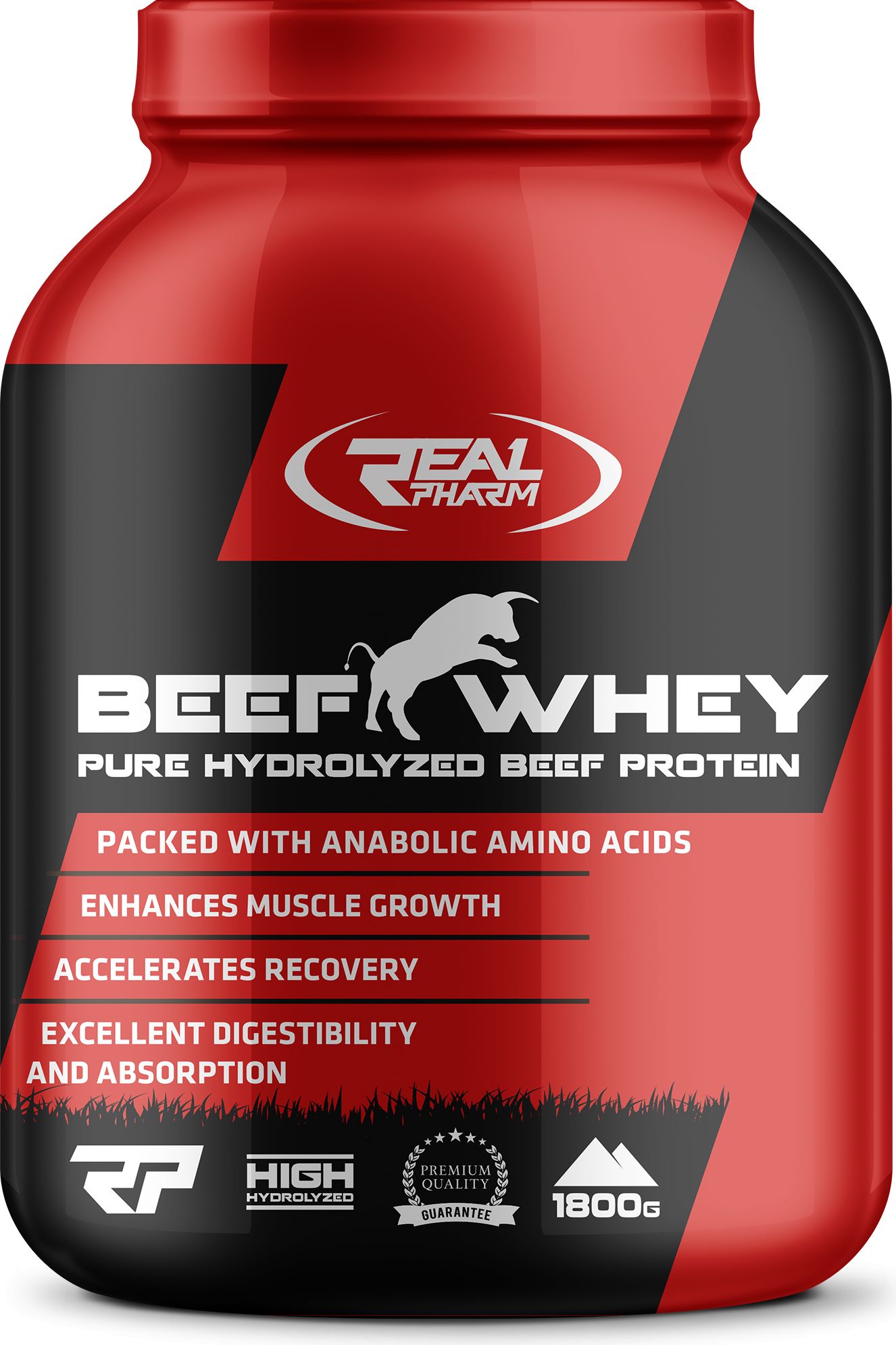 Real Pharm Beef Whey 85% 1800g wanilia