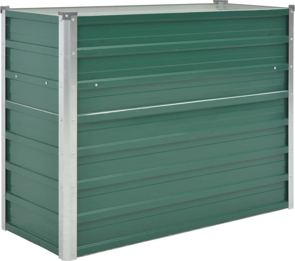 vidaXL Donica ogrodowa z galwanizowanej stali, 100x40x77 cm, zielona