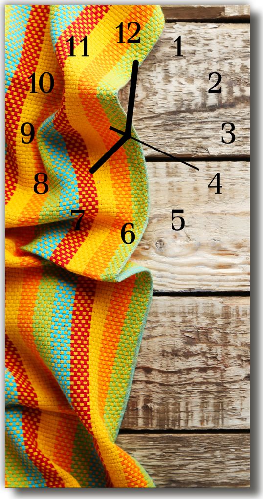 Tulup Zegar szklany Ściereczka drewno kolorowy 30x60 - 134881294