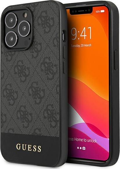 Guess Guess GUHCP13XG4GLGR iPhone 13 Pro Max 6,7" szary/grey hardcase 4G Stripe Collection