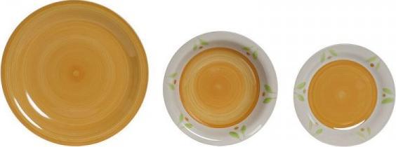 DKD Home Decor Naczynia DKD Home Decor Kamionka (21 x 21 x 5,5 cm) (26.5 x 26.5 x 3 cm) (19 x 19 x 3 cm) (18 pcs)