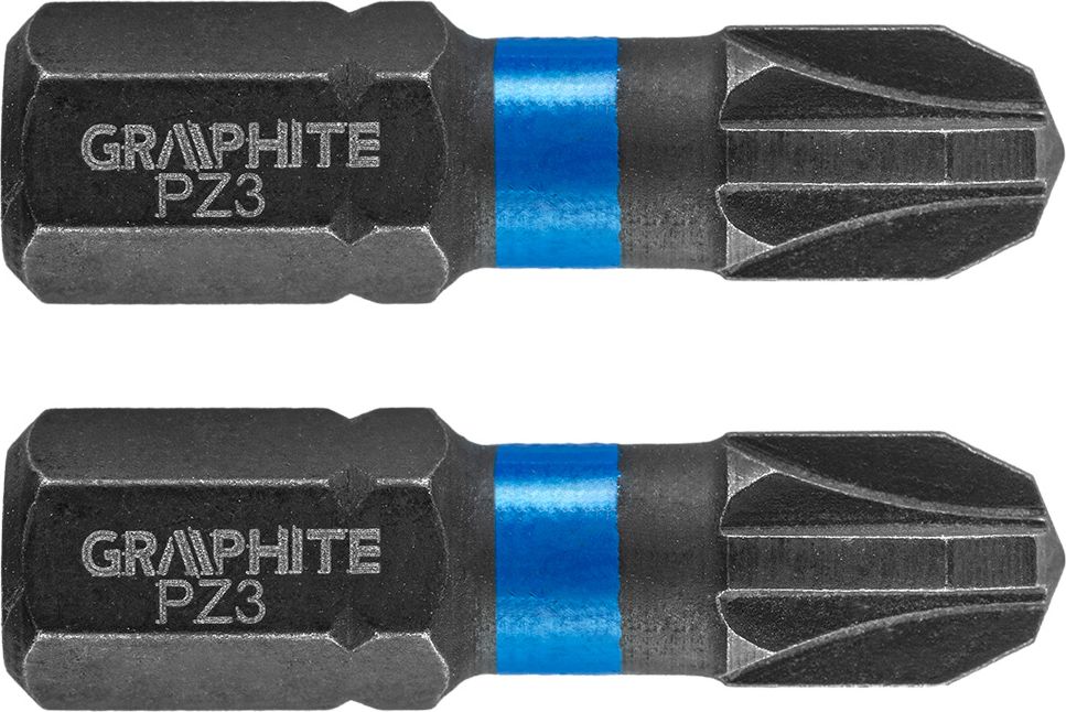 Graphite Końcówka wkrętakowa (Bity udarowe PZ3 x 25 mm, 2 szt.)
