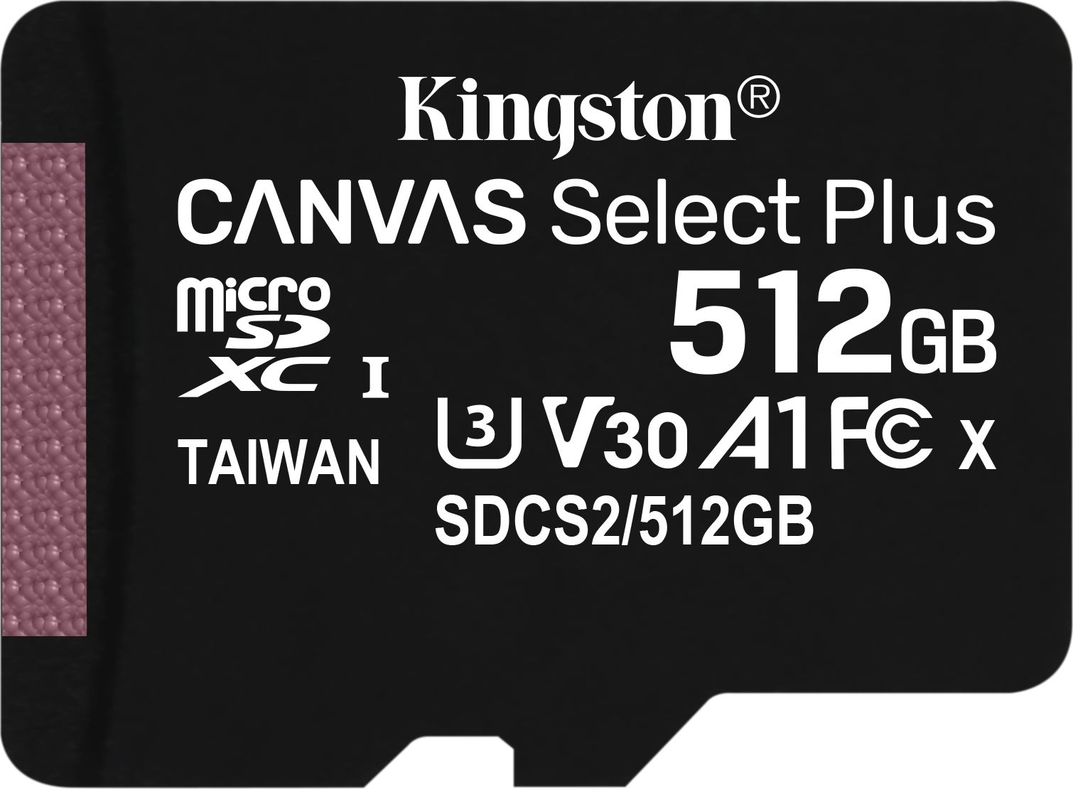 Karta Kingston Canvas Select Plus MicroSD 512 GB Class 10 UHS-I/U3 A1 V30 (SDCS2/512GBSP)