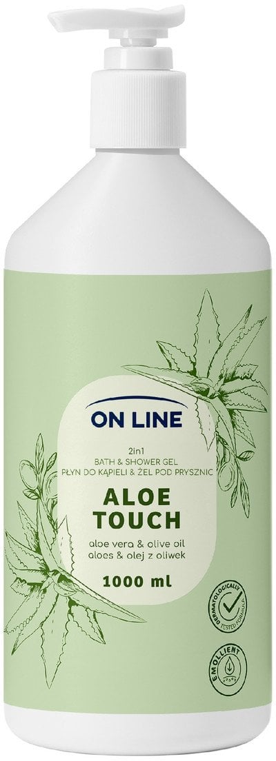 ON LINE Płyn do kąpieli i żel pod prysznic 2w1 Aloe Touch 1000 ml