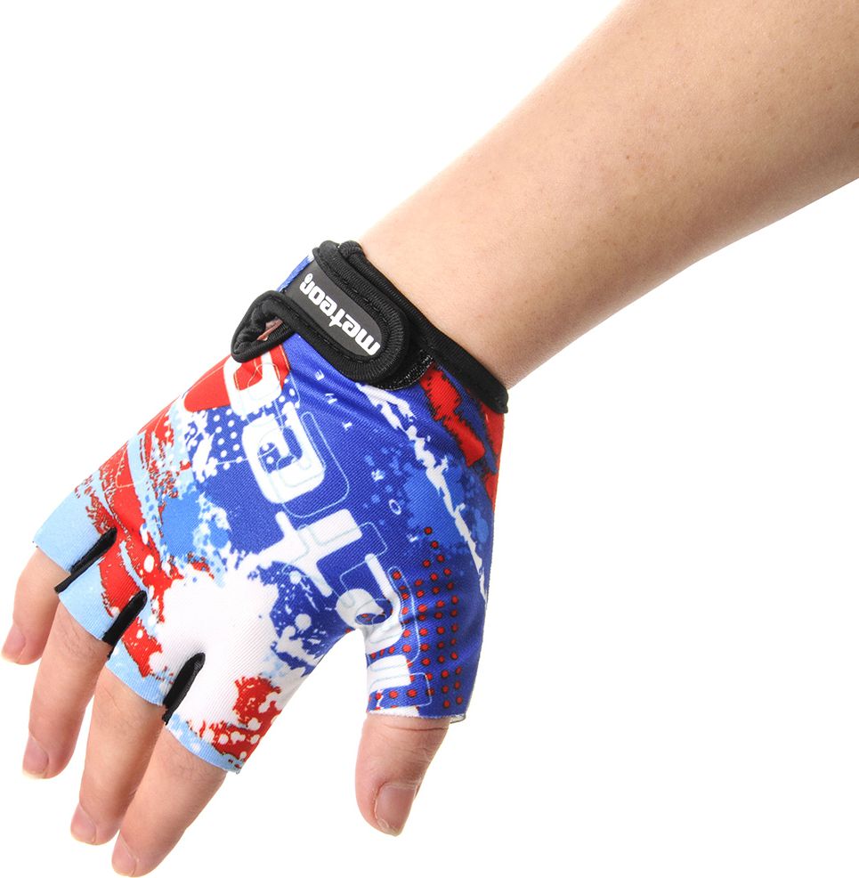 Meteor Rękawiczki rowerowe wielokolorowe r. XS (24191)