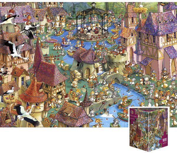 Heye Puzzle 1000 elementów Bunnytown, Ruyer