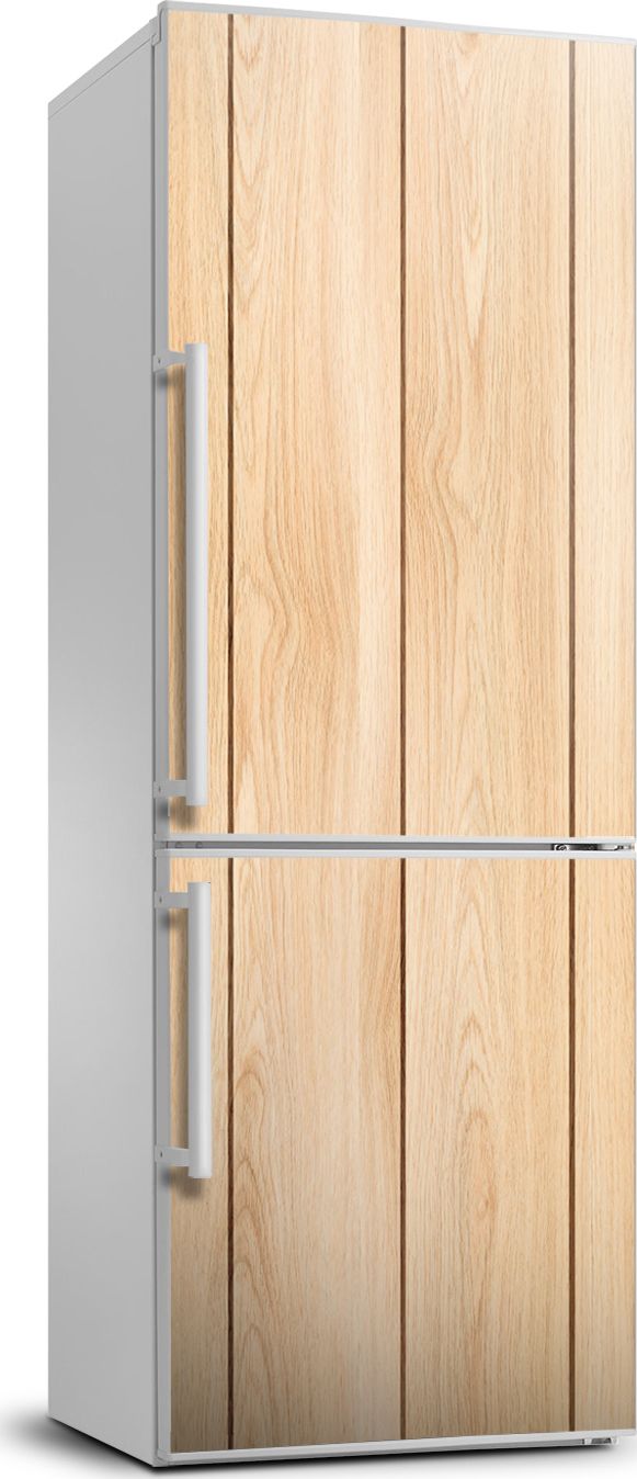 Tulup Naklejka samoprzylepna na lodówkę 70x190 cm Drewniane tło