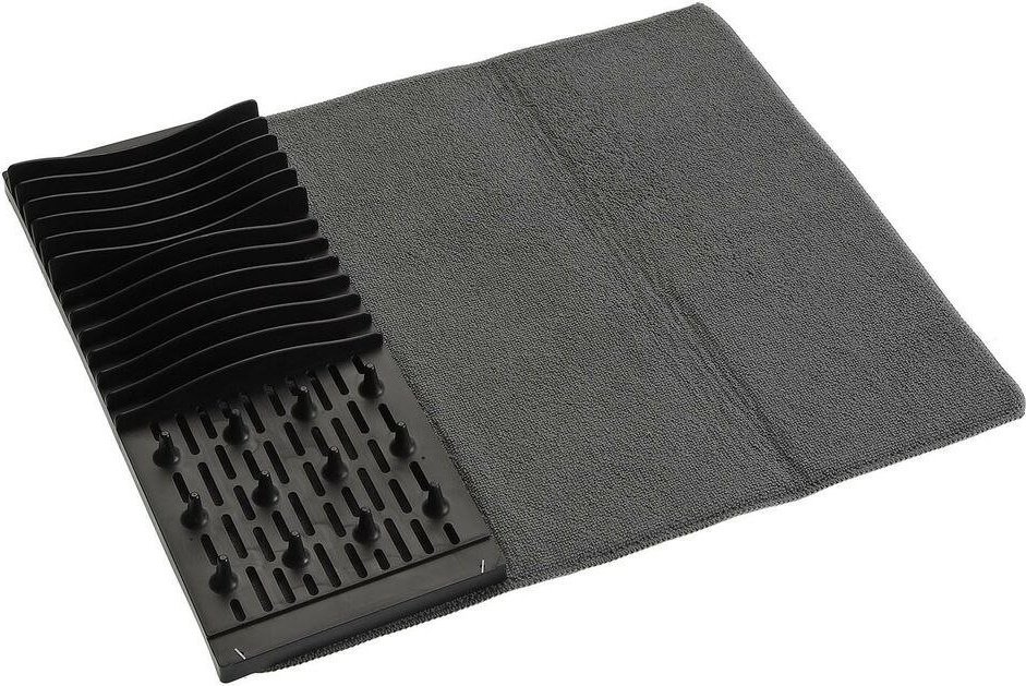 Versa Ociekacz do Naczyń Versa W Czarny Biały polipropylen (16 x 4 x 40 cm)