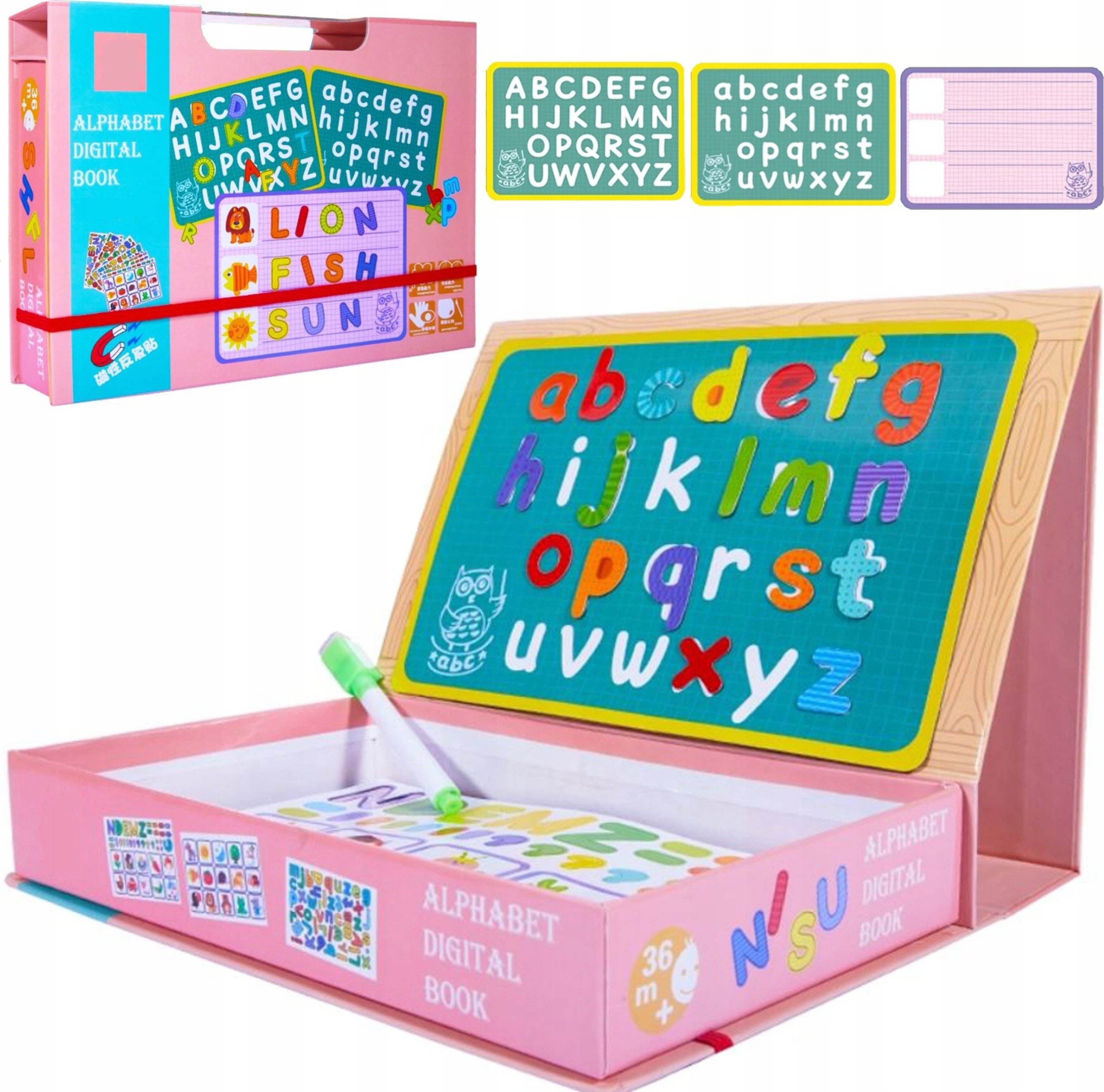 NICEKIDS Magnetyczne puzzle alfabet kształty tablica 752