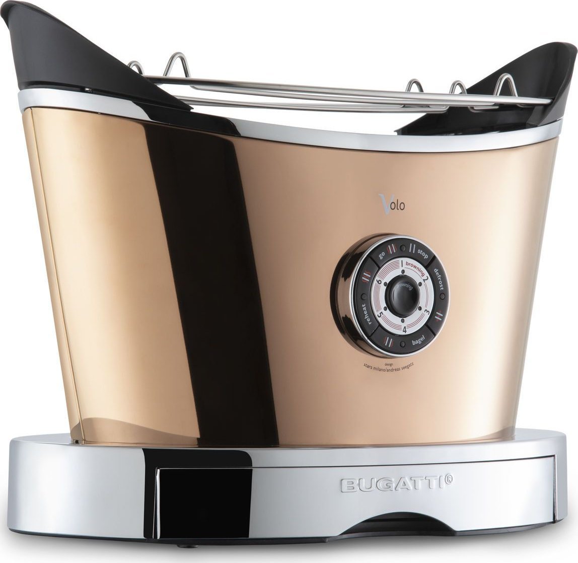 Toster Bugatti VOLO toster - różowe złoto pvd