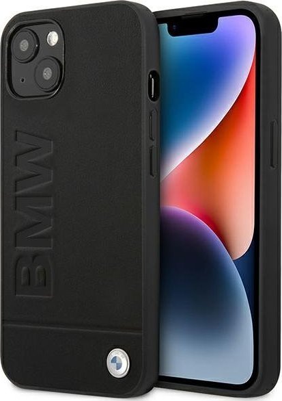 BMW Etui BMW do iPhone 14 Plus 6,7" czarny/black Leather Stamp