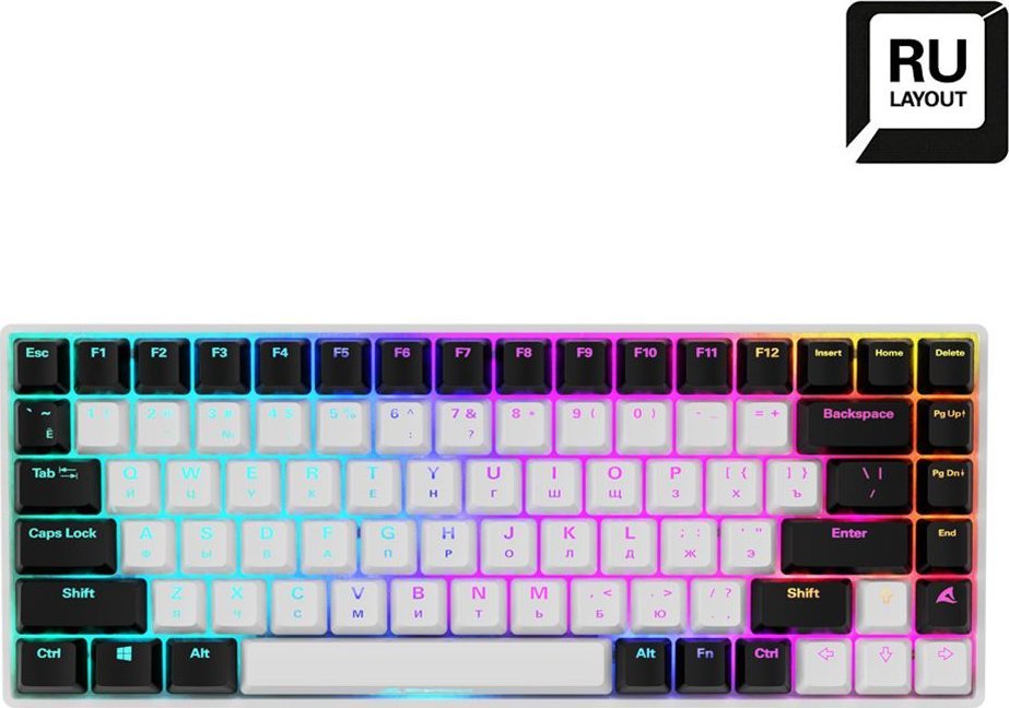 Klawiatura Sharkoon Sharkoon SGK50 S3 White, Gateron Yellow