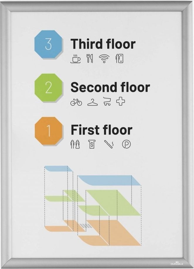 Durable DURABLE Klapprahmen Aluminium A2 silber