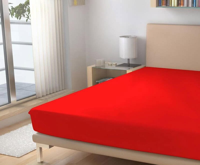 Jersey prostěradlo 120x200 červené 3512101014