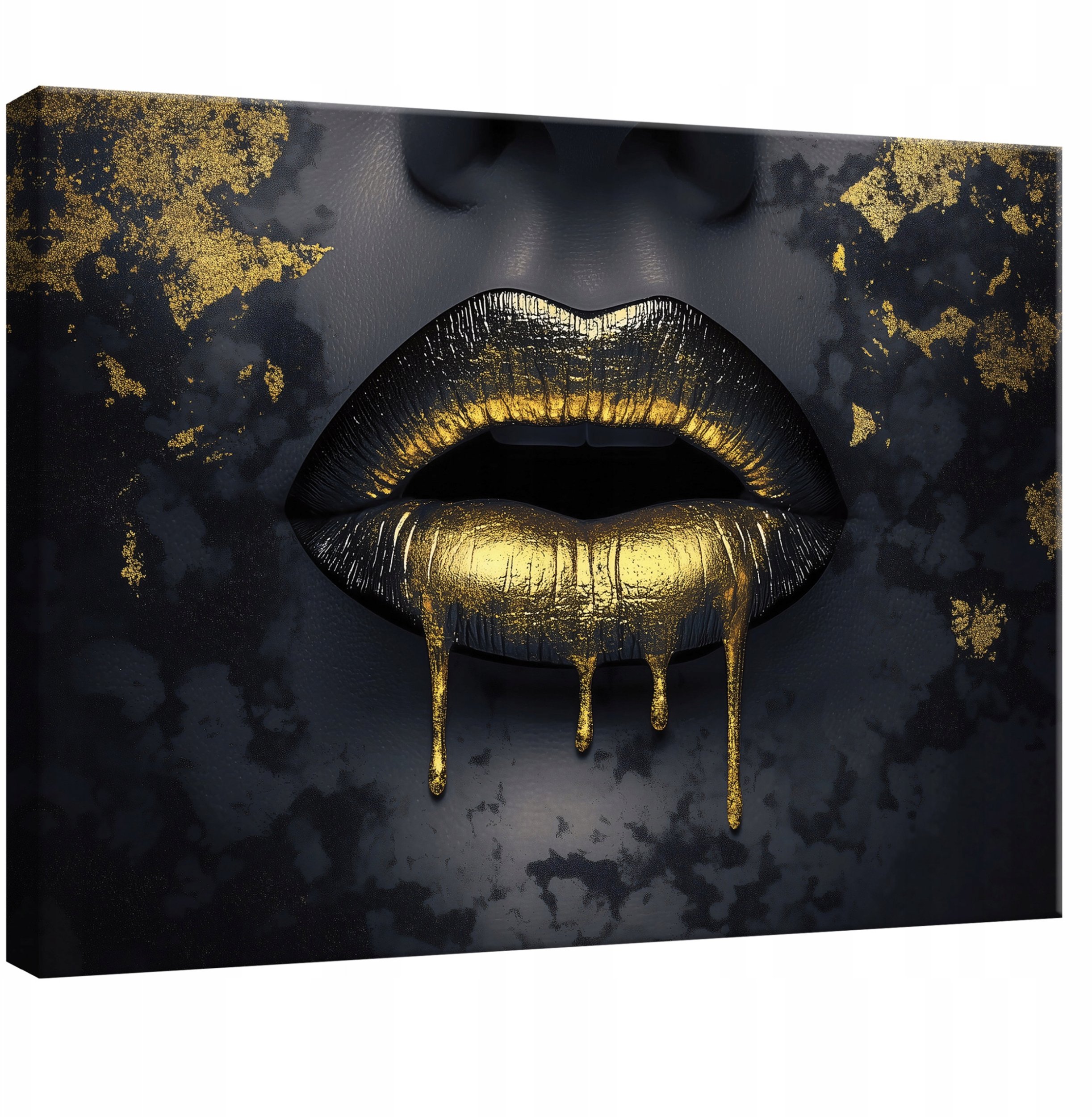 OBRAZ DO SYPIALNI SALONU KUCHNI KOBIETA TWARZ USTA NA PŁÓTNIE ŚCIANĘ 60x40