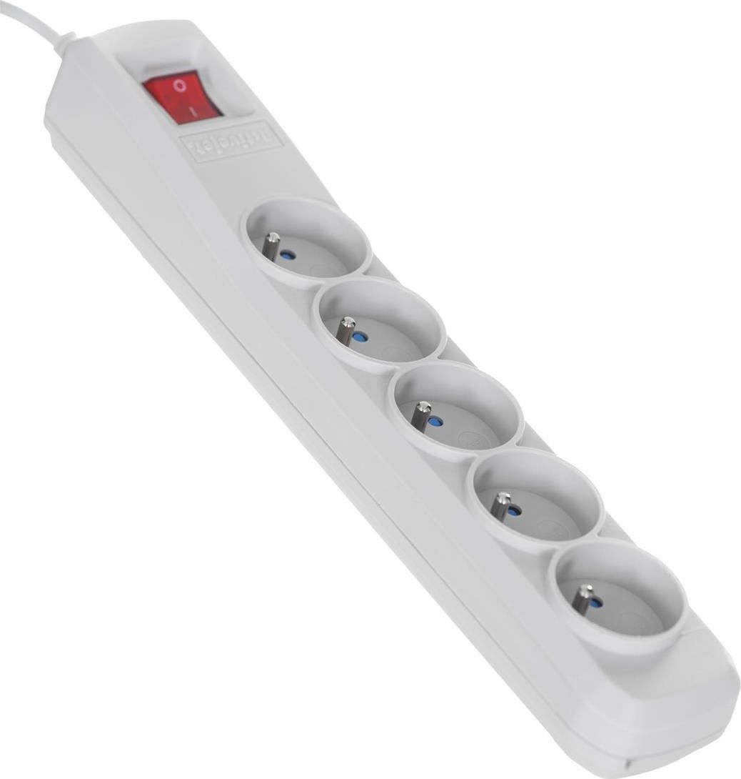 Listwa zasilająca Activejet Combo przeciwprzepięciowa 5 gniazd 3 m szara (ACP-5GN 3M SZ )