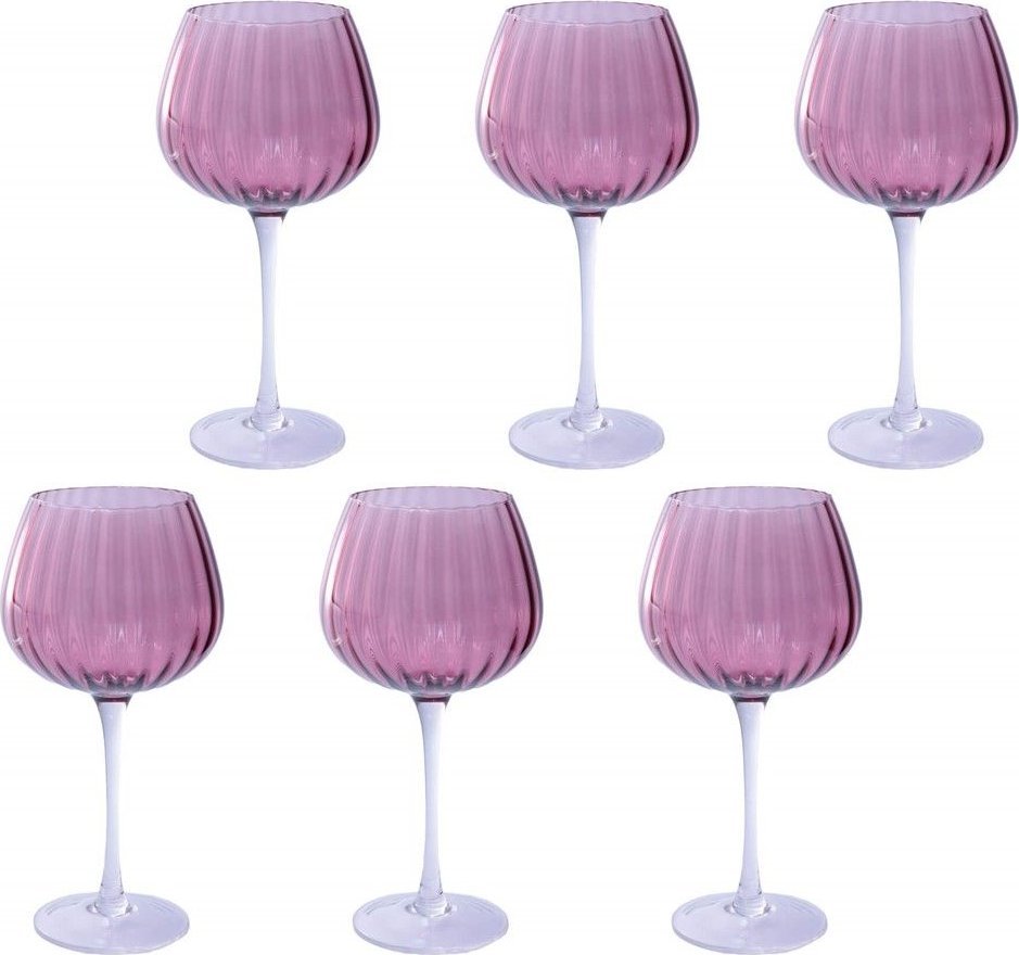 Rose&Tulipani Zestaw 6 kieliszków 460 ml różowe