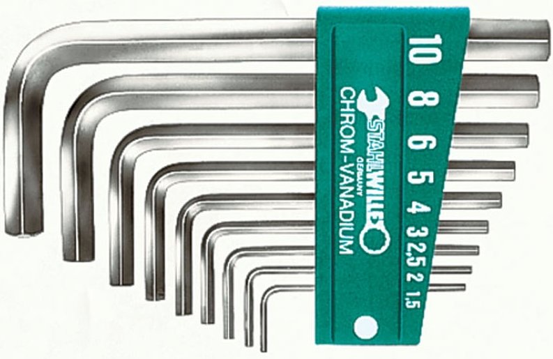 Stahlwille Zestaw kluczy imbusowych hex typ L 1,5-10mm 9szt. (96431501)