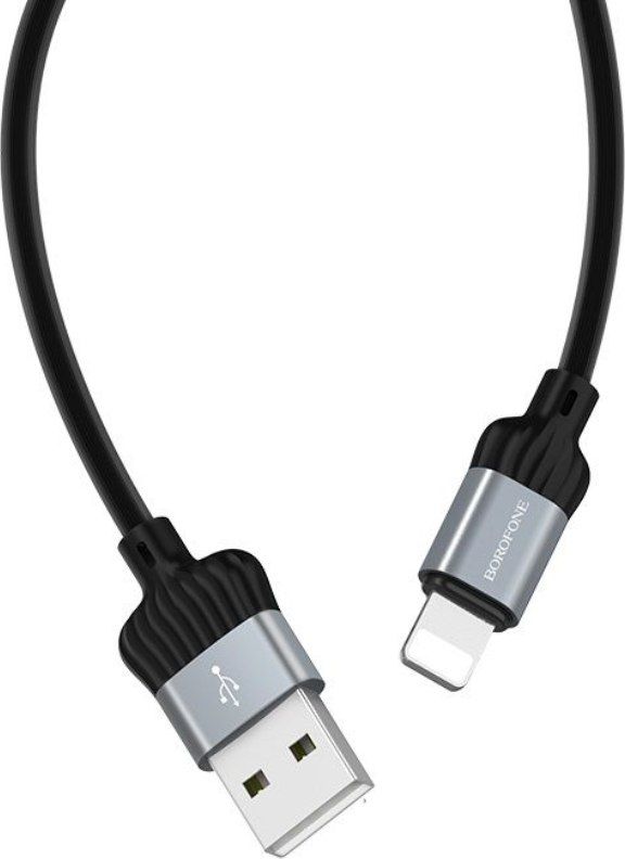 Kabel USB Borofone USB-A - Lightning 1 m Czarny (6931474705969)