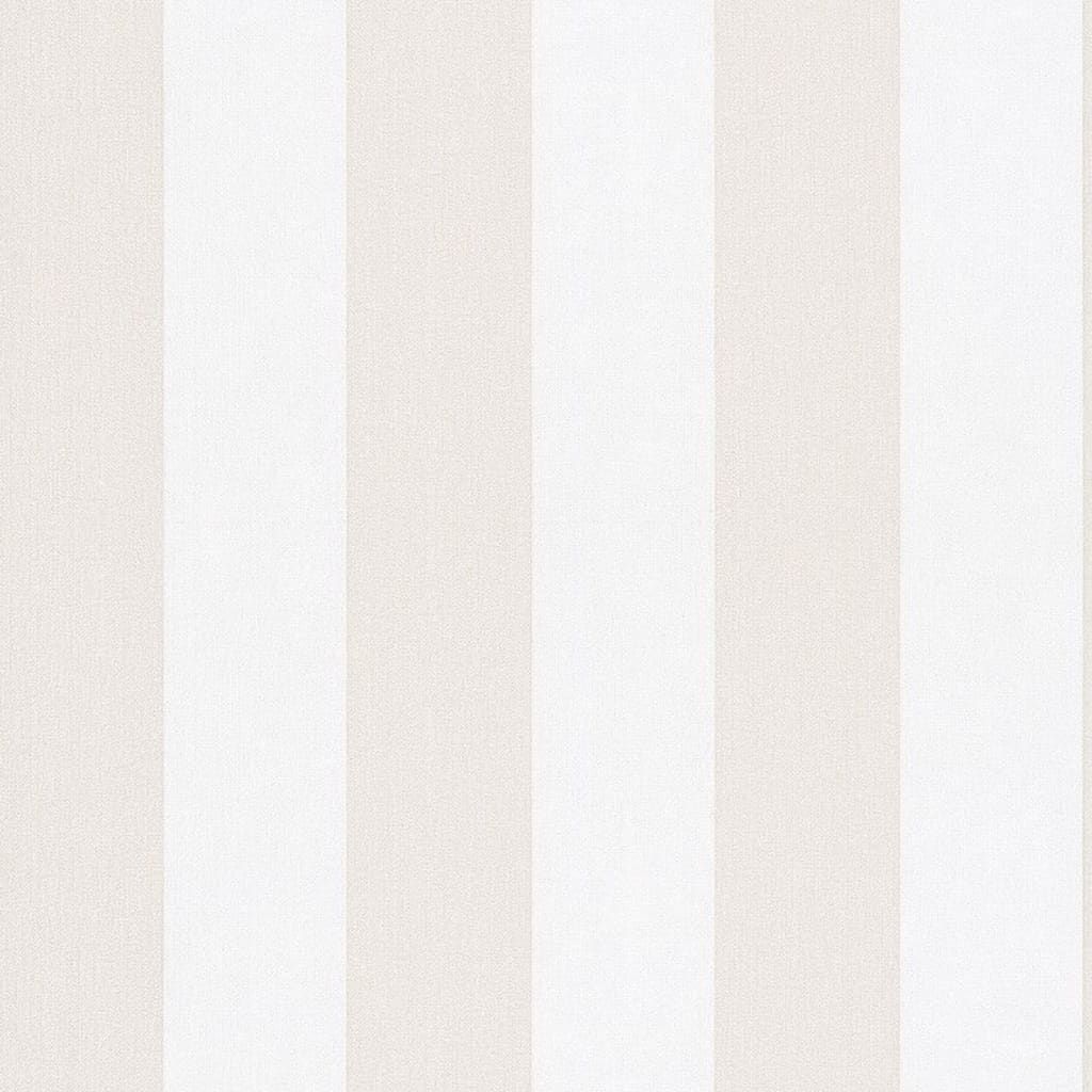 Topchic Topchic Tapeta Stripes, beżowe i białe pasy