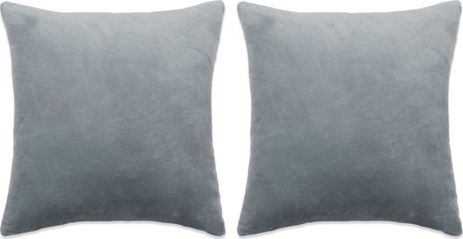 vidaXL Poduszki dekoracyjne, 2 szt., welur, 60x60 cm, szary