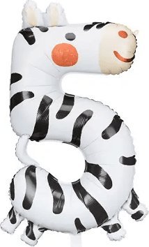 Party Deco Balon foliowy 5 Zebra 68x98cm