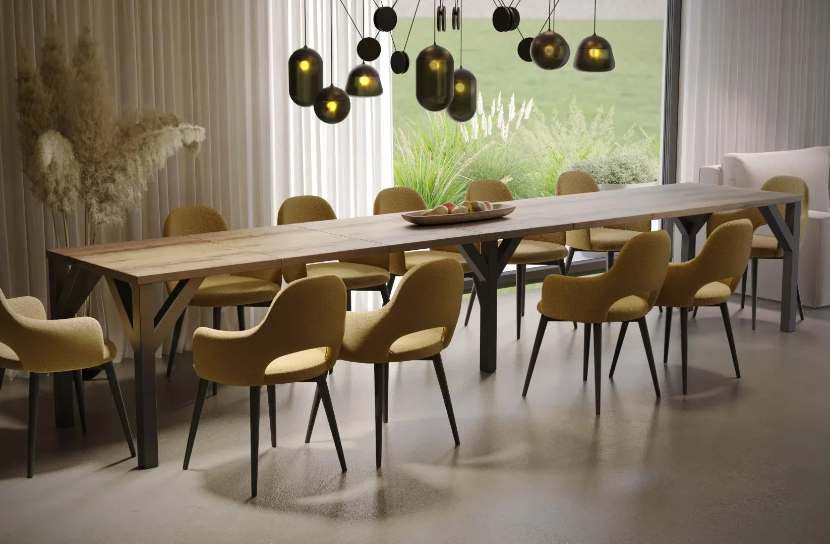 Stół rozkładany DUNAJ 130(350)x90 dąb monstery ENDO