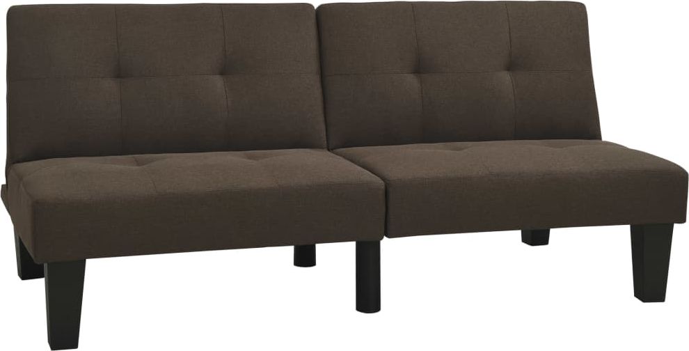 vidaXL Kanapa rozkładana, ciemnobrązowa, tapicerowana tkaniną