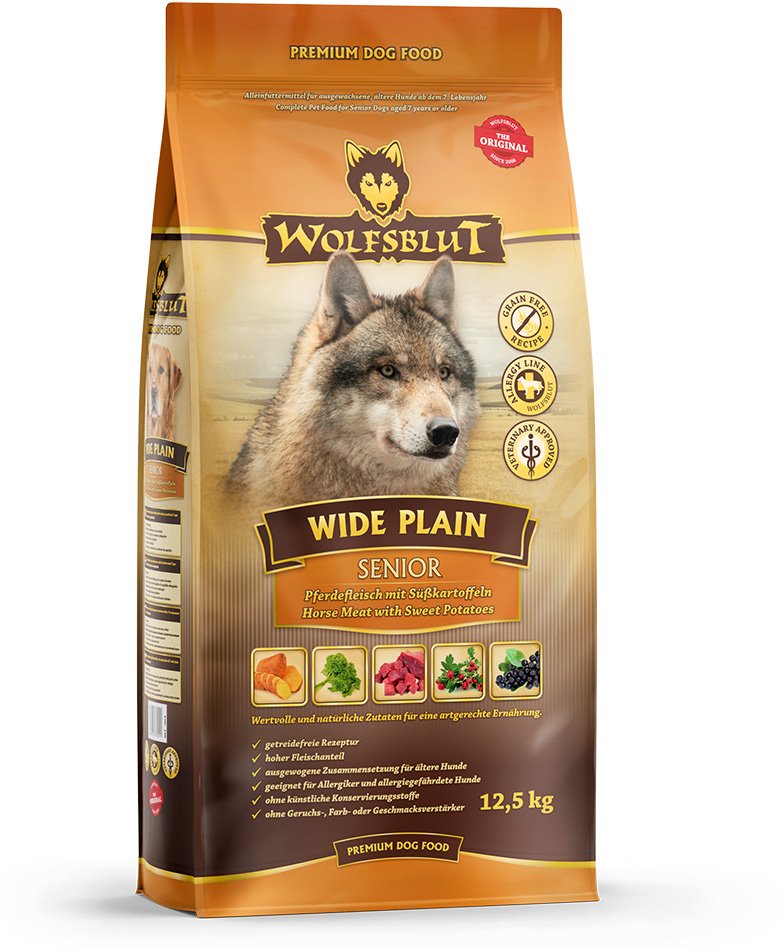 Wolfsblut Dog Wide Plain Senior - wołowina i bataty 12,5kg