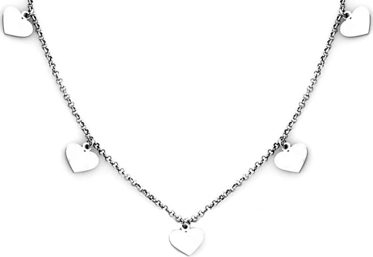 Lovrin Srebrny naszyjnik 925 wiszące serduszka 2,87 g