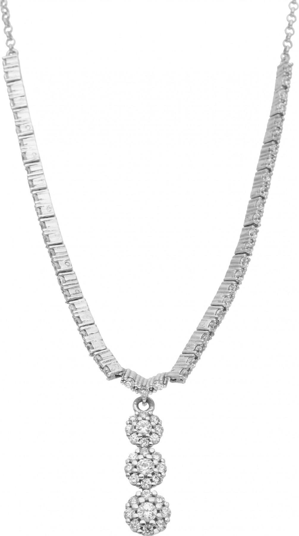 Rosanto Nietypowy srebrny naszyjnik 45 cm 925