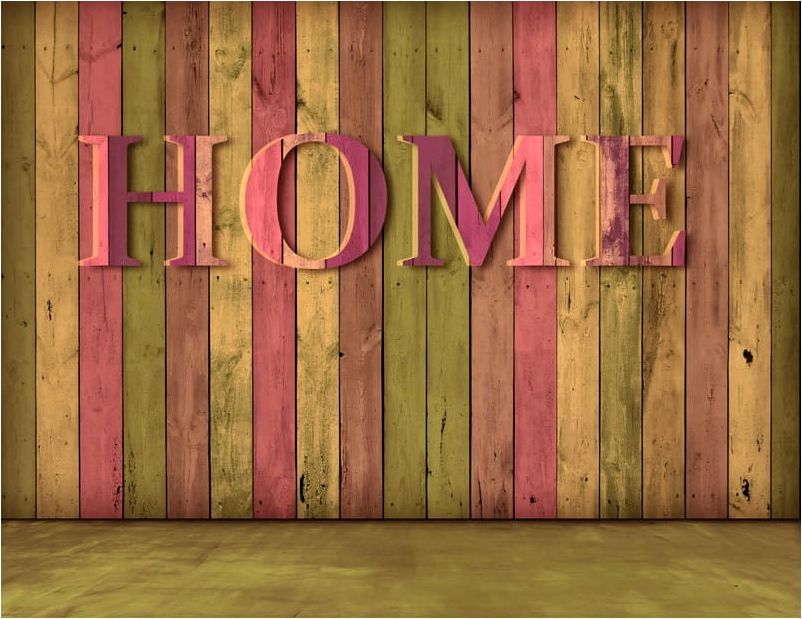 DecoNest Fototapeta - dom (różowy) - 350X270