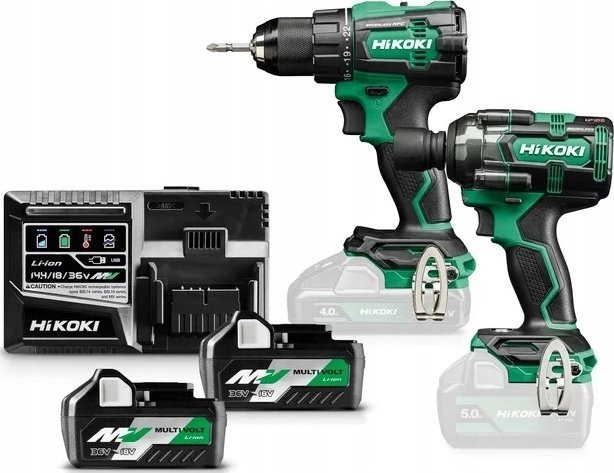 Zestaw elektronarzędzi Hitachi HIKOKI.ZESTAW 36/18V KC18DE WJZ (DS18DE + WR18DH) MULTIVOLT 2x5.0Ah HITSYSTEM