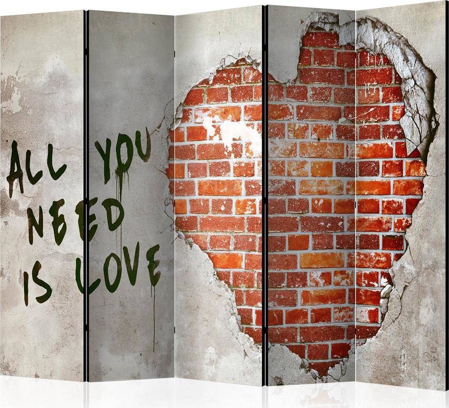 Artgeist Parawan 5-częściowy - Love is all you need II [Room Dividers] uniwersalny