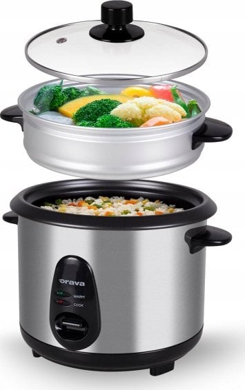 Multicooker Orava MH-05 wielofunkcyjny garnek, 500 W, 1.5 l, utrzymywanie temperatury, automatyczne wyłączanie, czarny / srebrny