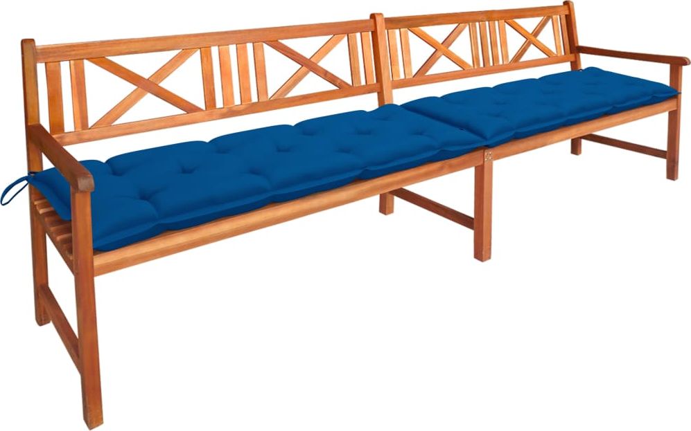 vidaXL Ławka ogrodowa z poduszkami, 240 cm, lite drewno akacjowe
