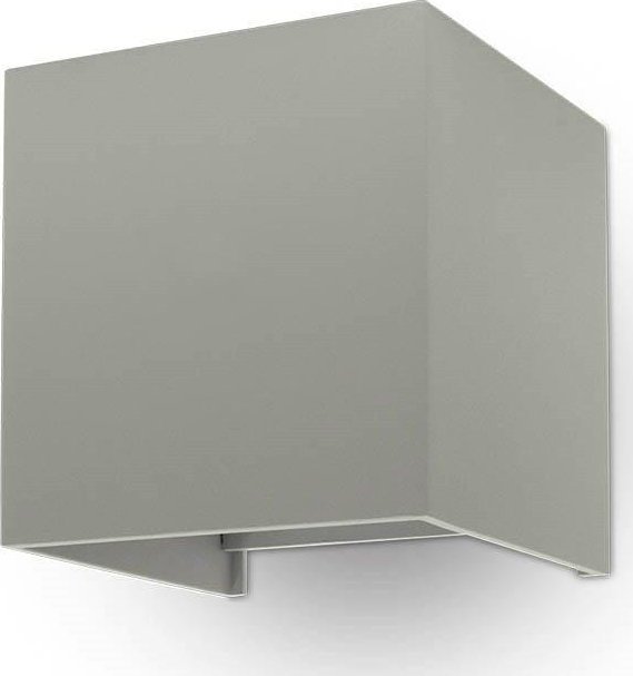 Kinkiet V-TAC Kinkiet Ścienny V-TAC 12W LED Regulowany Chip BRIDGELUX Szary Kwadrat IP65 VT-759-12 ciepła