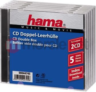 Hama Pudełka na płyty CD-BOX 5 szt. podwójne (447450000)