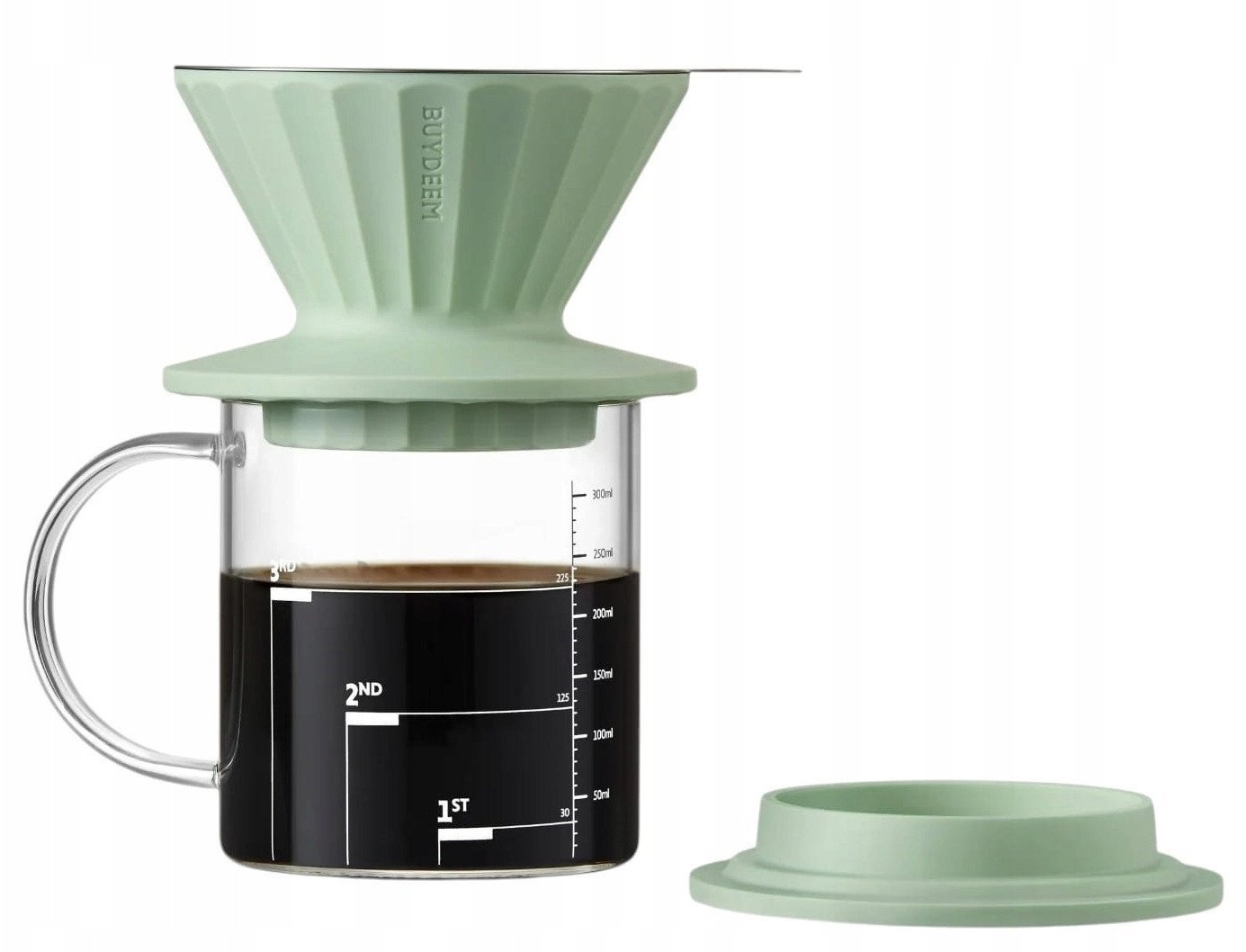 BUYDEEM, Przelewowy zestaw do parzenia model, CD1024, kolor Cozy Greenish