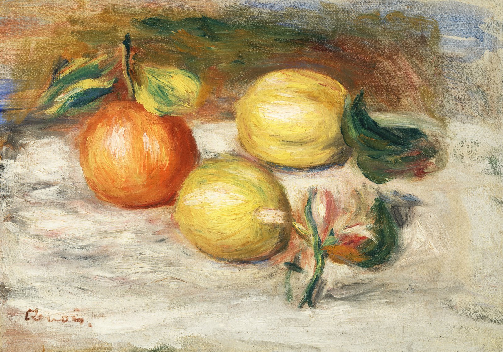 Plakat 100x70cm Lemons and Orange, Pierre-Auguste Renoir do Salonu