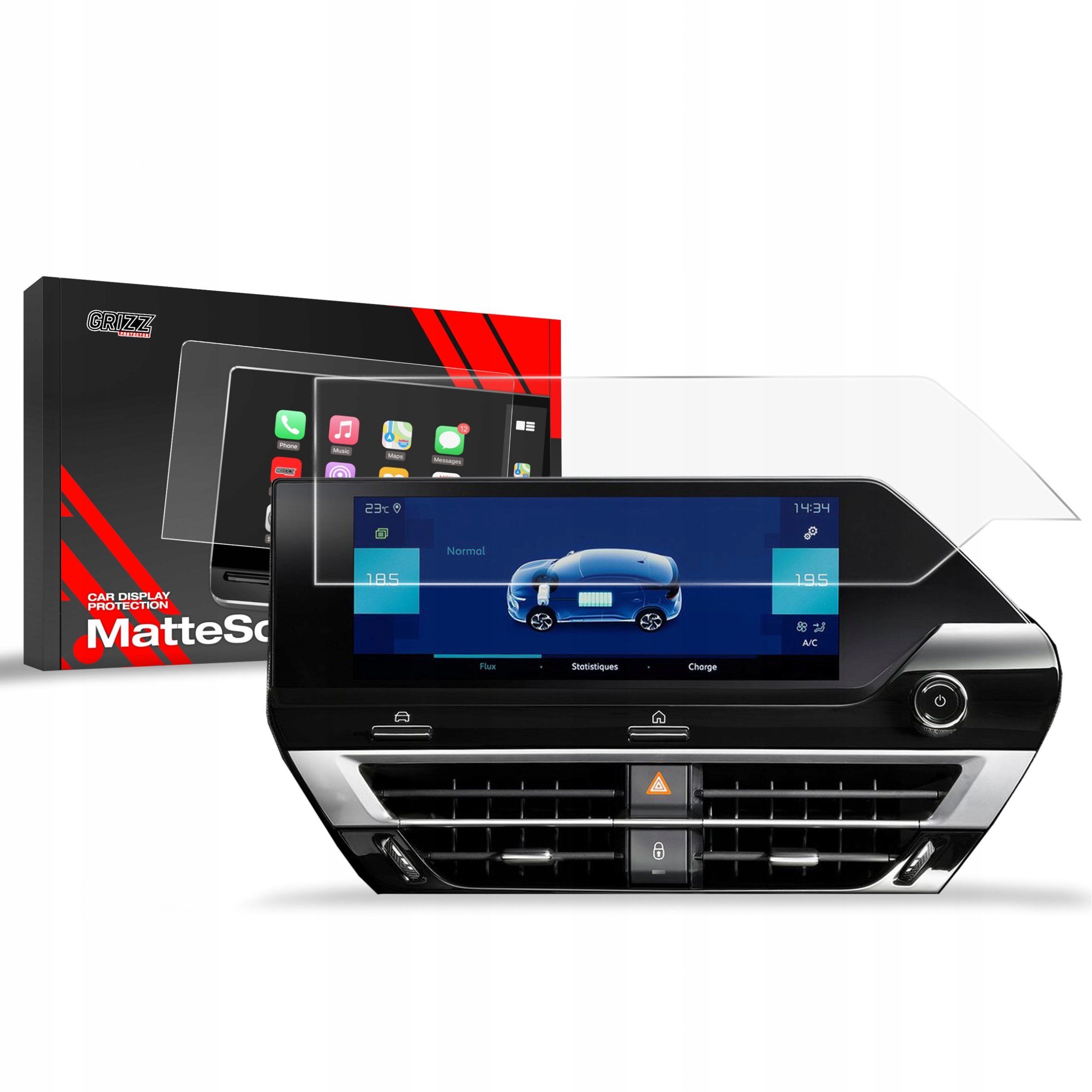 Folia matowa GrizzGlass CarDisplay Protection do Citroen C4 X 10" (2022-2025)