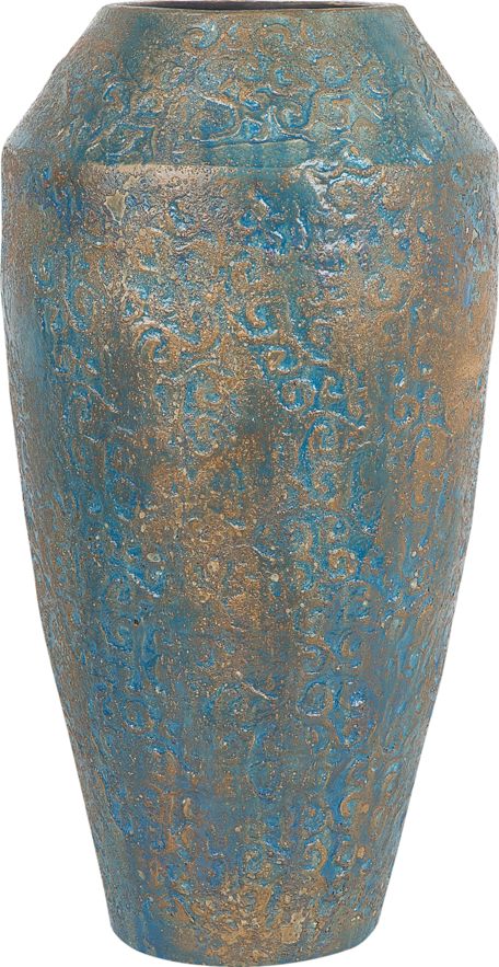 Beliani Wazon dekoracyjny złoto-turkusowy MASSA