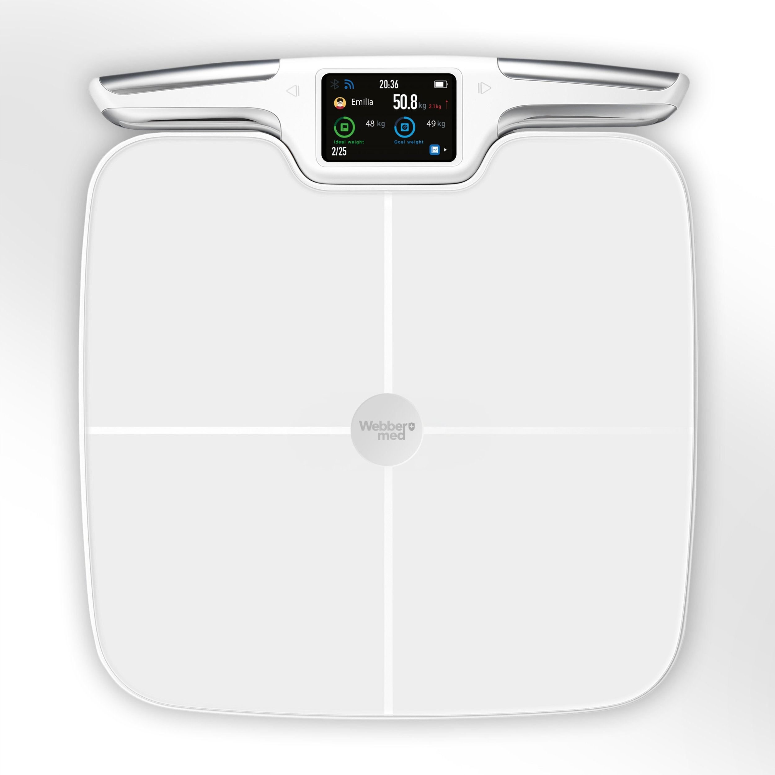 Waga Łazienkowa Analityczna 57 Parametrów Apple Health, Google Fit, WIFI