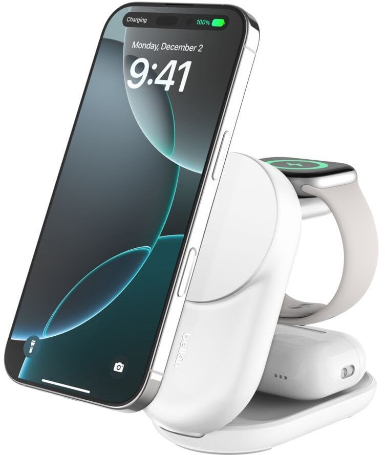 Belkin Qi2 Fitness tracker, Słuchawki, Smartfon, Smartwatch Biały USB Bezprzewodowe ładowanie Szybkie ładowanie Wewnętrzna