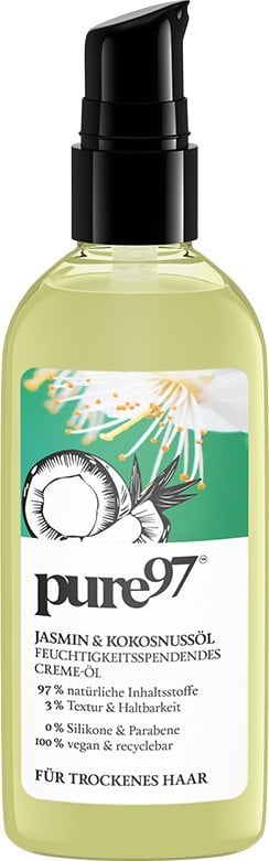 Maria Nila Pure97, Jasmin & Kokosnuss, Hair Cream Treatment, For Heat Protectant, 100 ml For Women